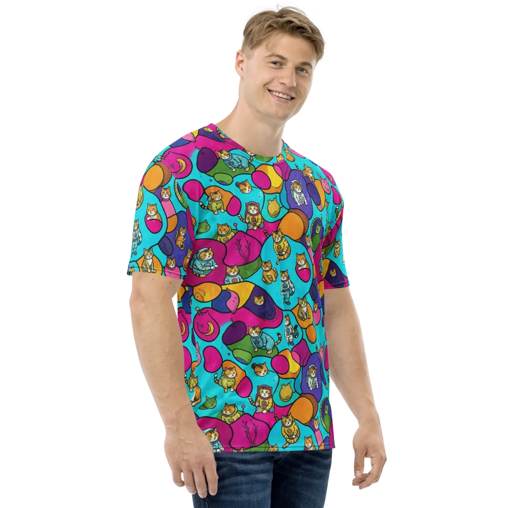 Starship Whiskers on Men's Crew Neck T-Shirt — Right