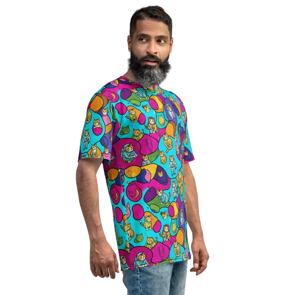 Starship Whiskers on Men's Crew Neck T-Shirt — Right