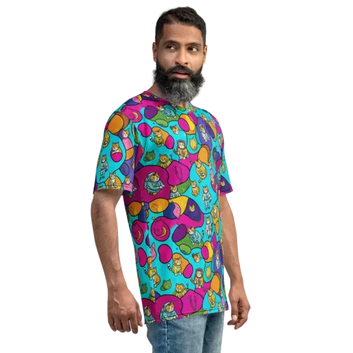 Starship Whiskers on a Men's Crew Neck T-Shirt