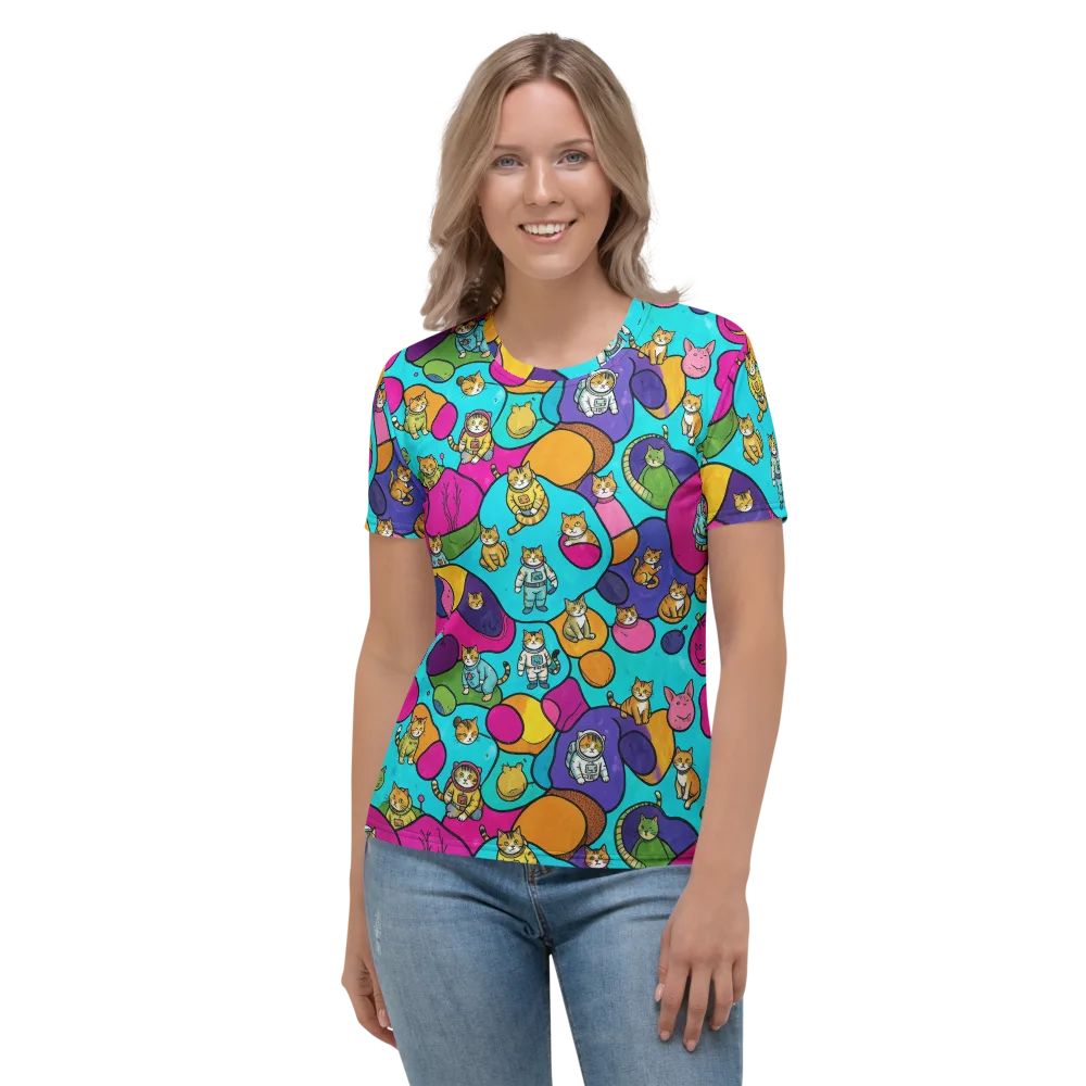 Starship Whiskers on Women's Crew Neck T-Shirt — Front