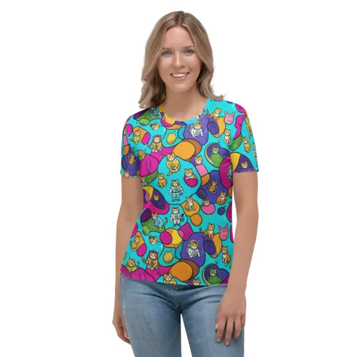 Starship Whiskers on a Women's Crew Neck T-Shirt