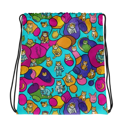 Starship Whiskers on a Drawstring Bag