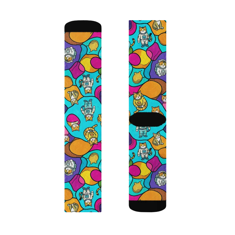 Starship Whiskers on Socks — Left Sock