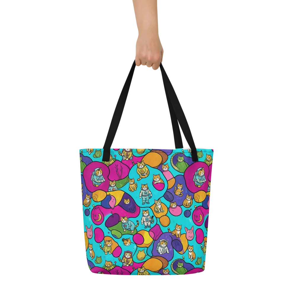 Starship Whiskers on Large Tote Bag W/ Pocket — Front