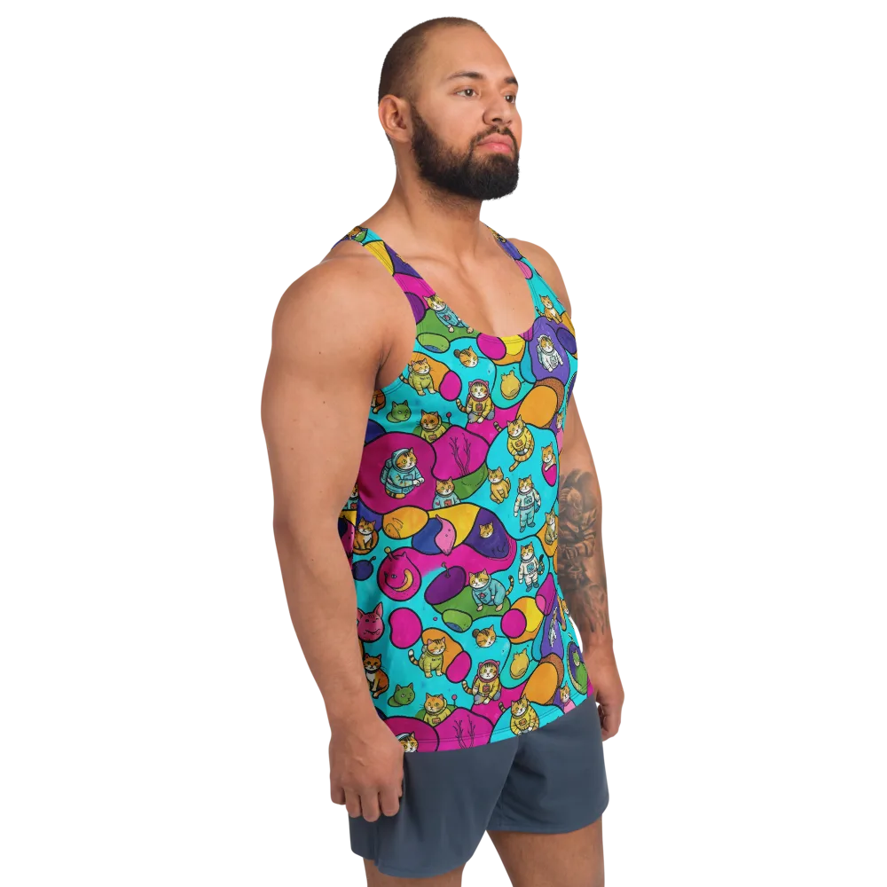 Starship Whiskers on Men's Tank Top — Right Front