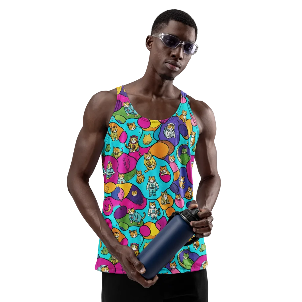 Starship Whiskers on Men's Tank Top — Front