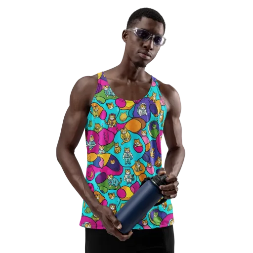 Starship Whiskers on a Men's Tank Top