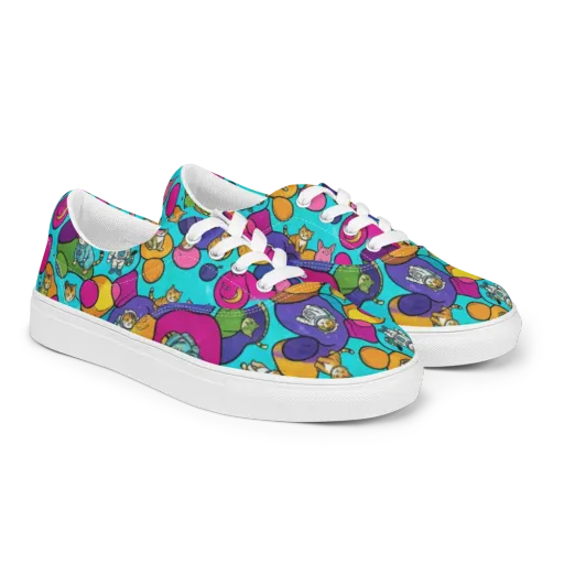 Starship Whiskers on a Men's Lace-Up Canvas Shoes