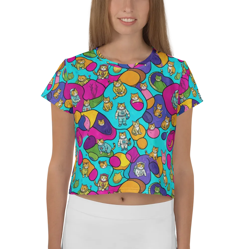 Starship Whiskers on Crop Tee — Front