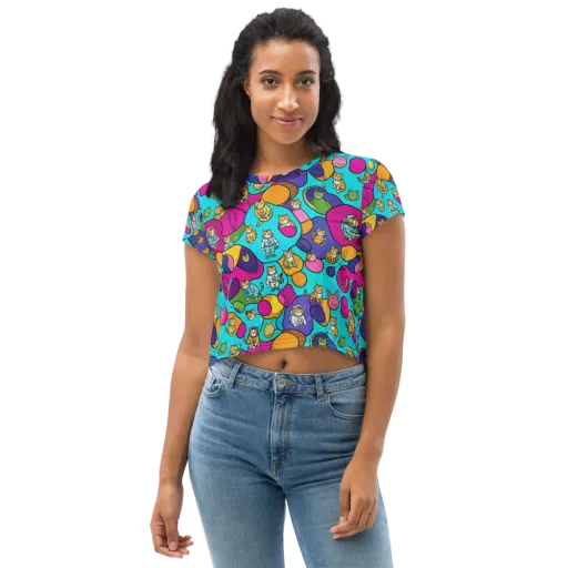 Starship Whiskers on a Crop Tee