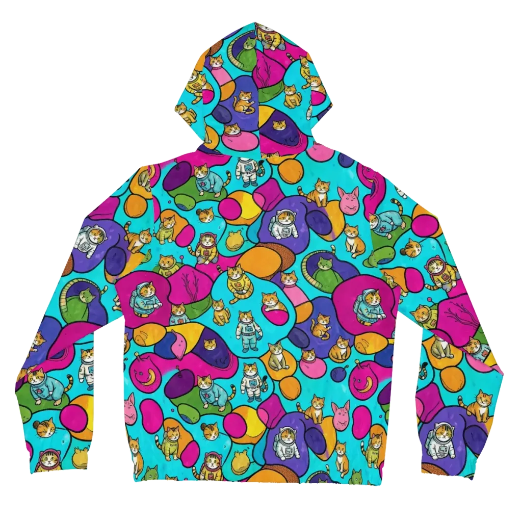 Starship Whiskers on Women's Full-Zip Hoodie — Back