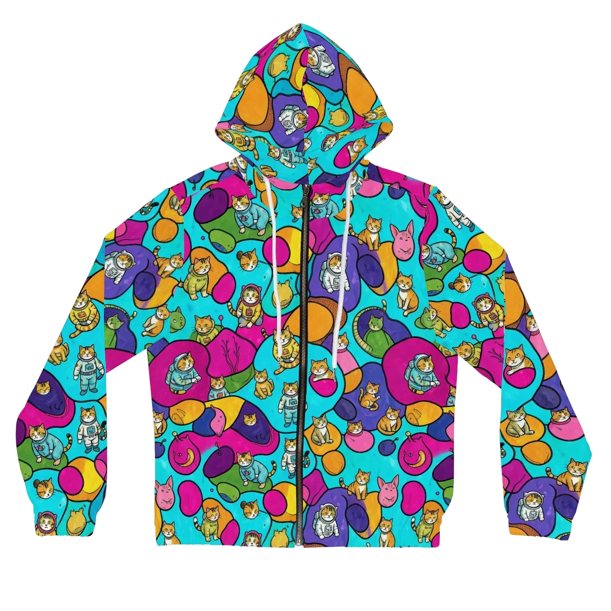 Starship Whiskers on Women's Full-Zip Hoodie — Front