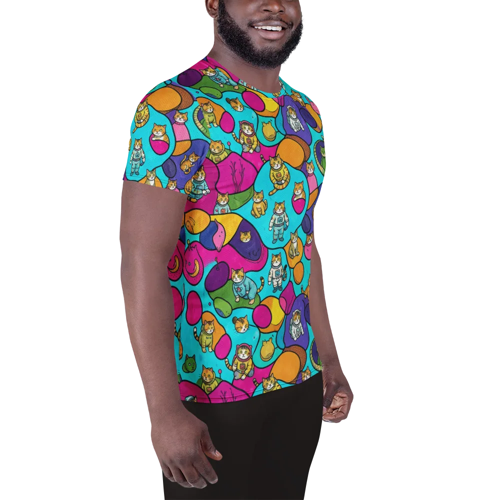 Starship Whiskers on Men's Athletic T-Shirt — Right