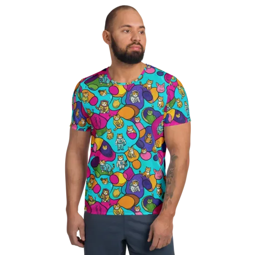 Starship Whiskers on a Men's Athletic T-Shirt