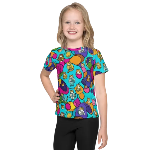 Starship Whiskers on a Kids Crew Neck T-Shirt