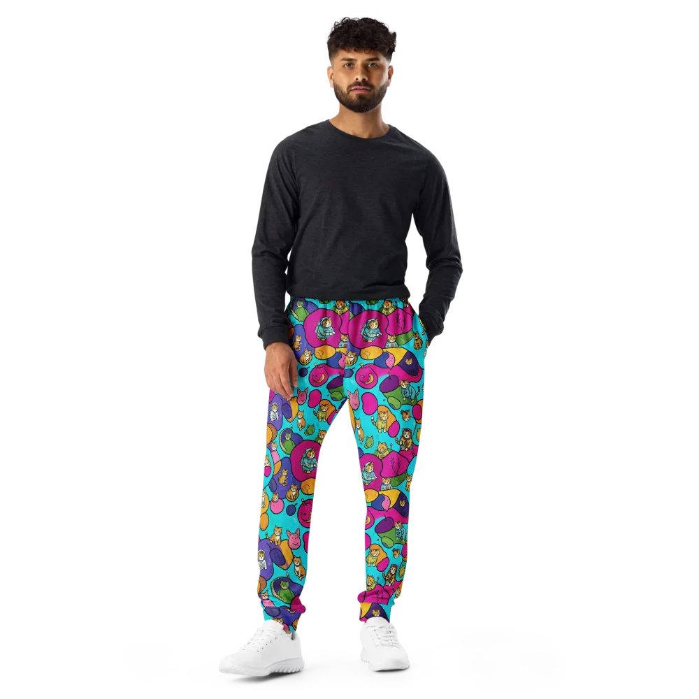 Starship Whiskers on Men's Joggers — Front