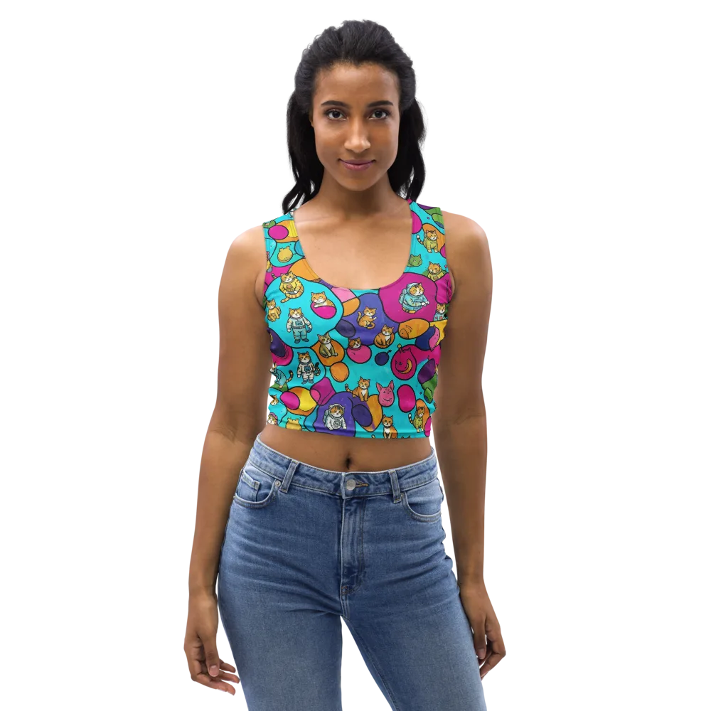 Starship Whiskers on Crop Top — Front