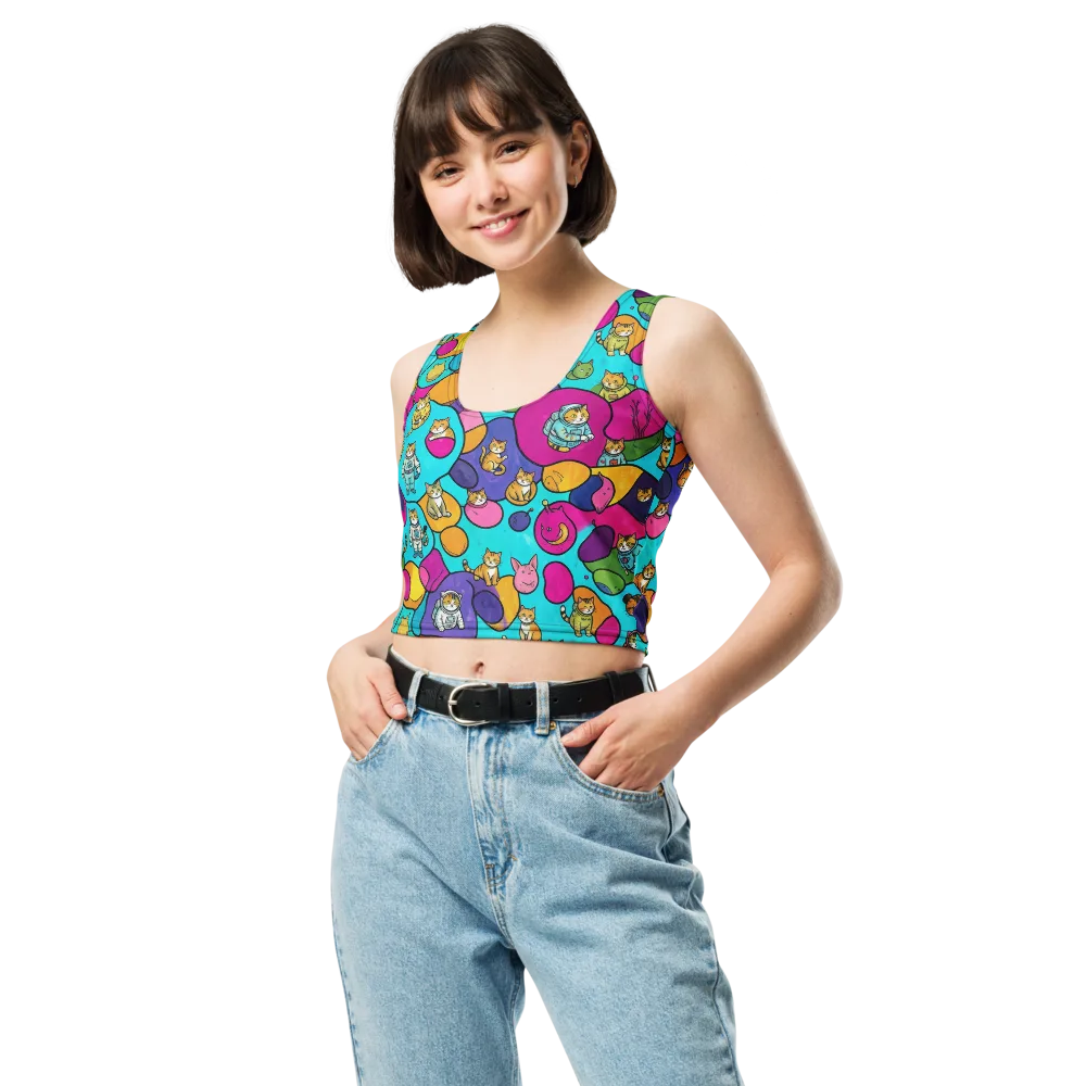 Starship Whiskers on Crop Top — Front