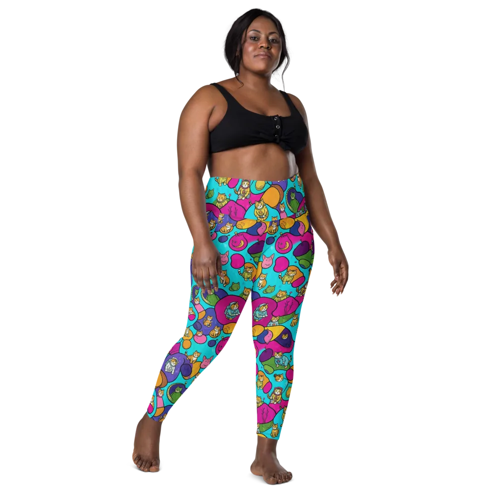 Starship Whiskers on Leggings with Pockets — Front