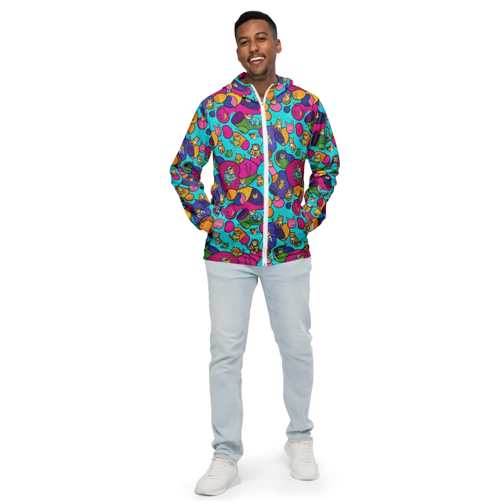 Starship Whiskers on Men's Windbreaker — Front