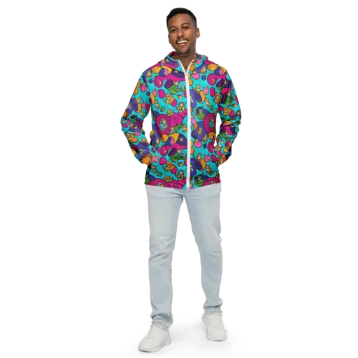 Starship Whiskers on a Men's Windbreaker