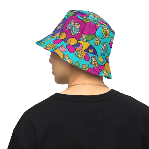 Starship Whiskers on a Reversible Bucket Hat