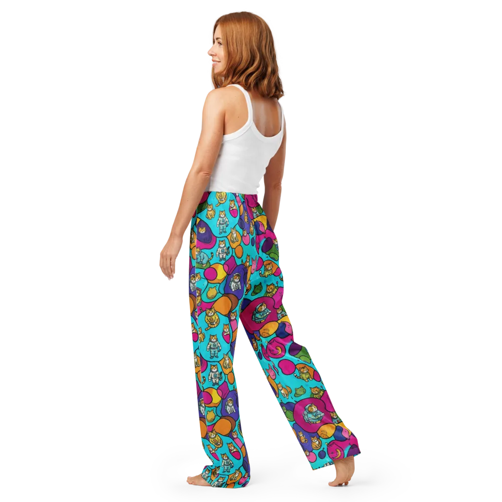 Starship Whiskers on Women's Pajama Pants — Back
