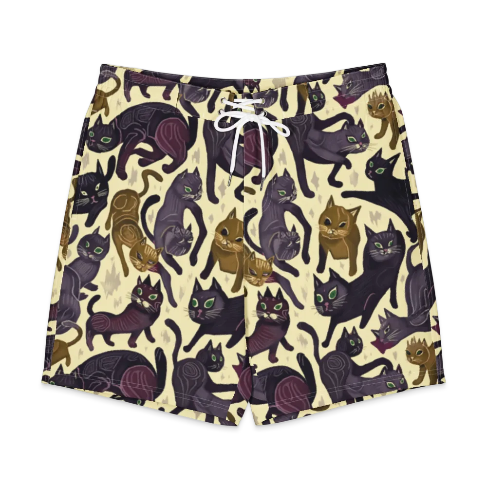 Whisker Nocturne on Men's Board Shorts — Front