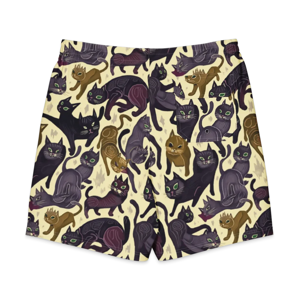 Whisker Nocturne on Men's Board Shorts — Back