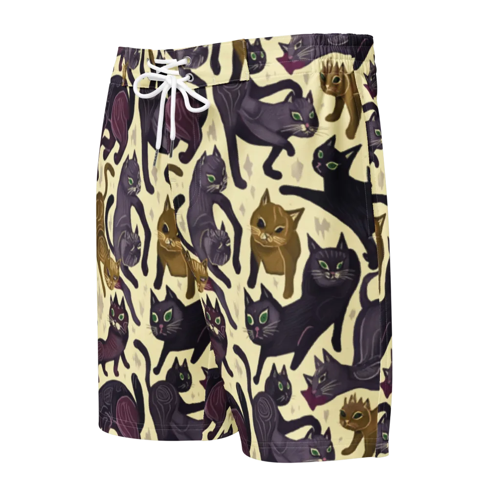 Whisker Nocturne on Men's Board Shorts — Front