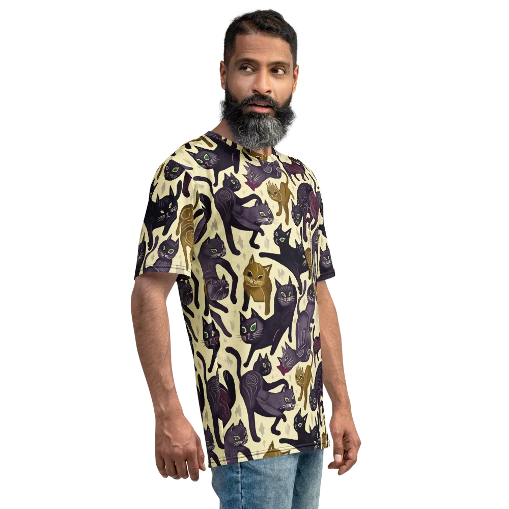 Whisker Nocturne on Men's Crew Neck T-Shirt — Right
