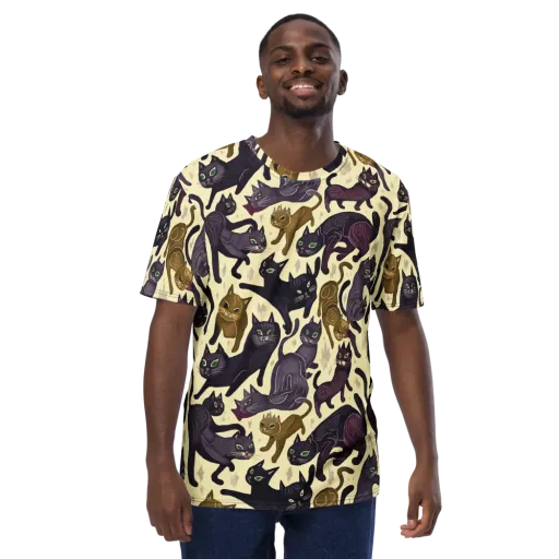 Whisker Nocturne on a Men's Crew Neck T-Shirt