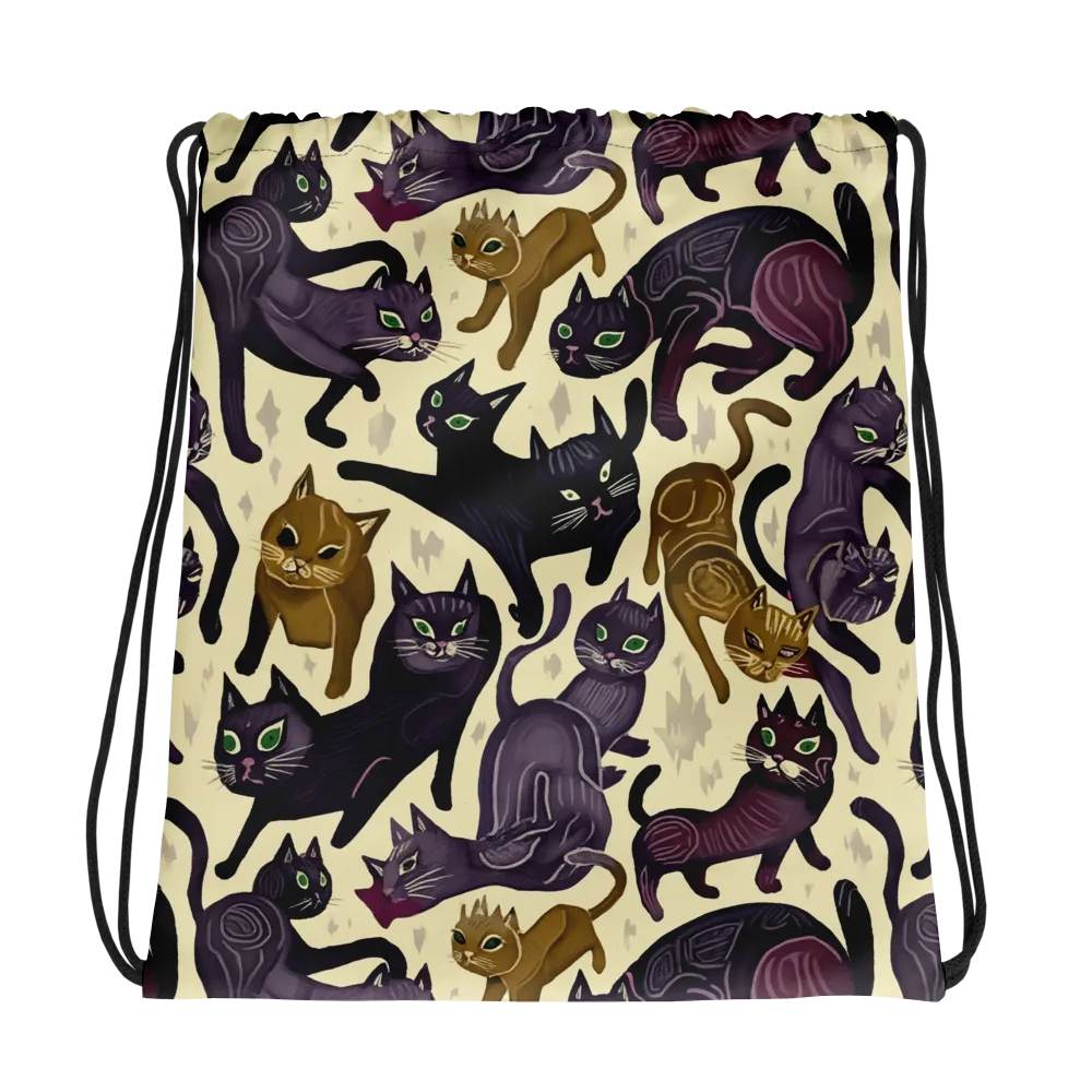 Whisker Nocturne on Drawstring Bag — Photo
