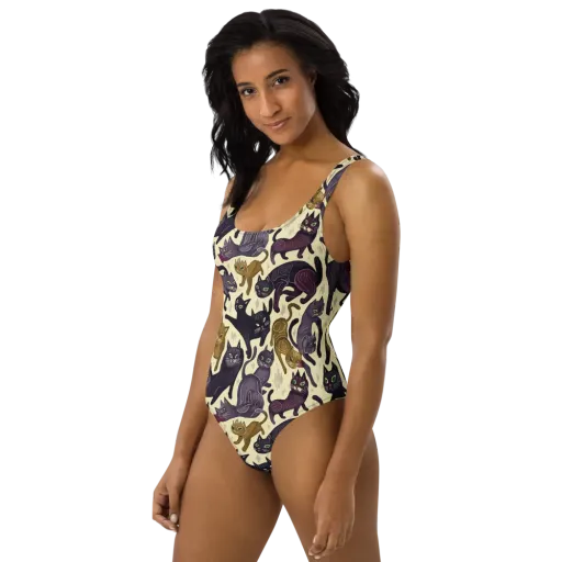 Whisker Nocturne on a One-Piece Swimsuit