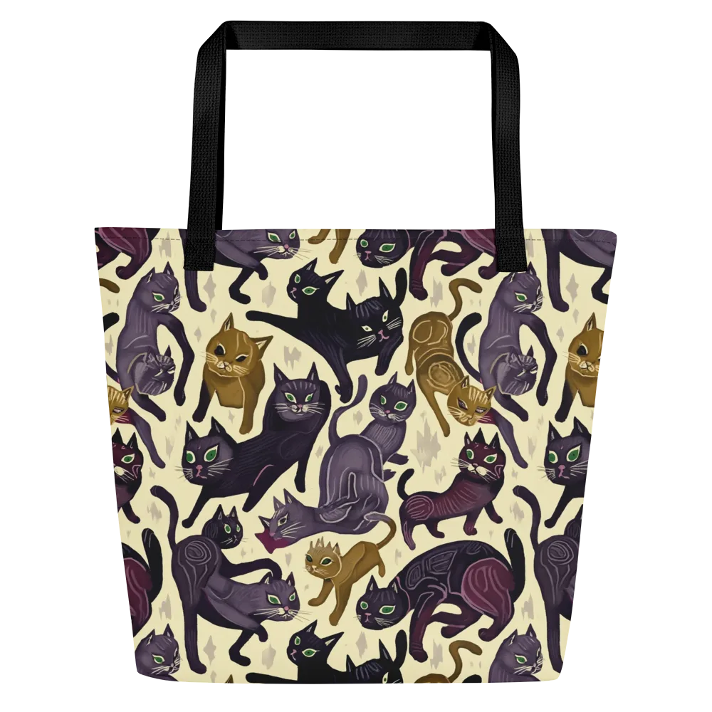Whisker Nocturne on Large Tote Bag W/ Pocket — Front