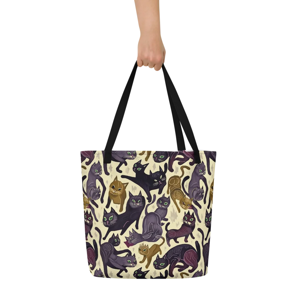 Whisker Nocturne on Large Tote Bag W/ Pocket — Front