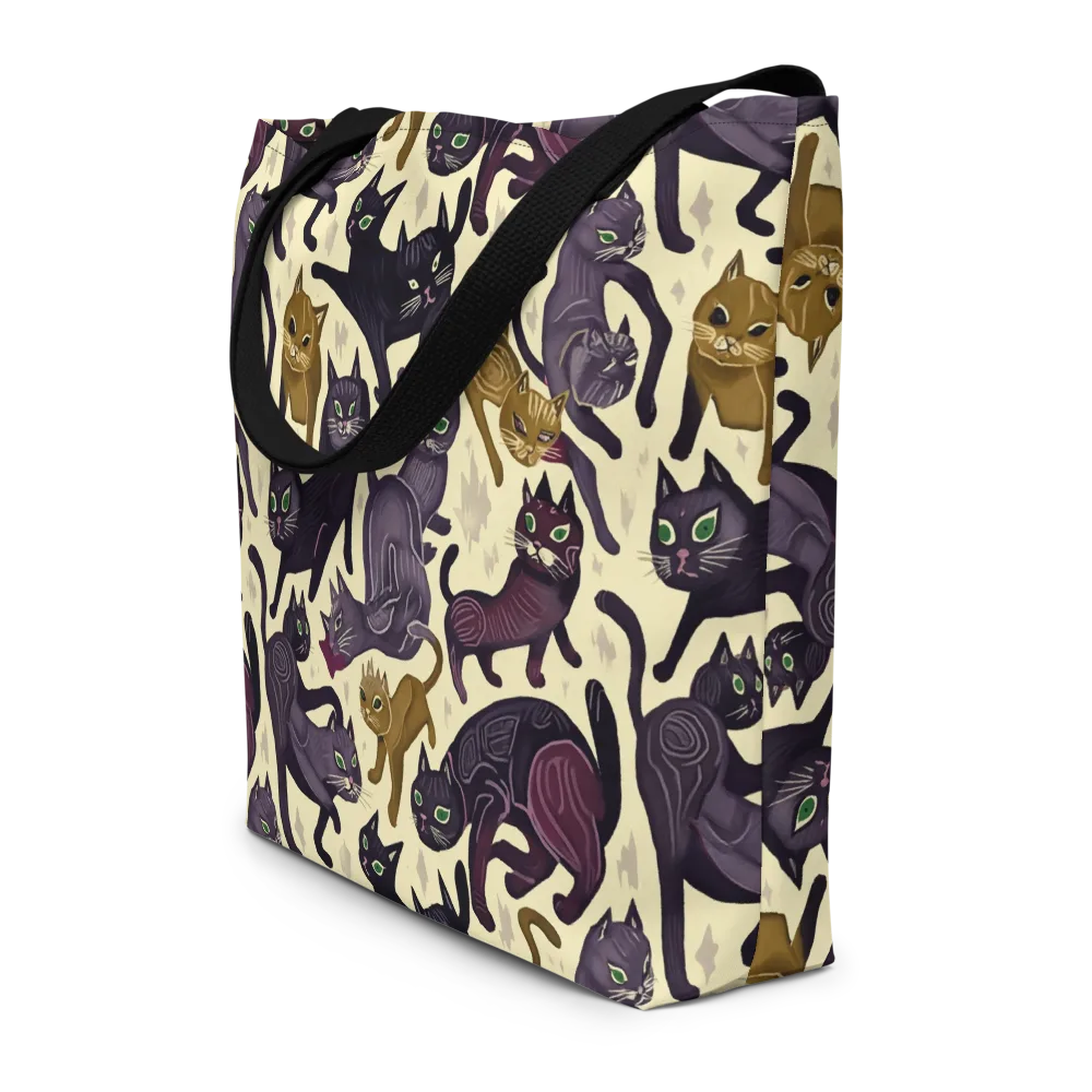 Whisker Nocturne on Large Tote Bag W/ Pocket — Front