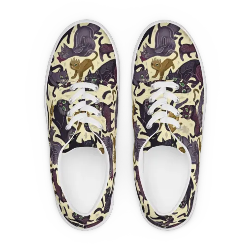 Whisker Nocturne on a Men's Lace-Up Canvas Shoes