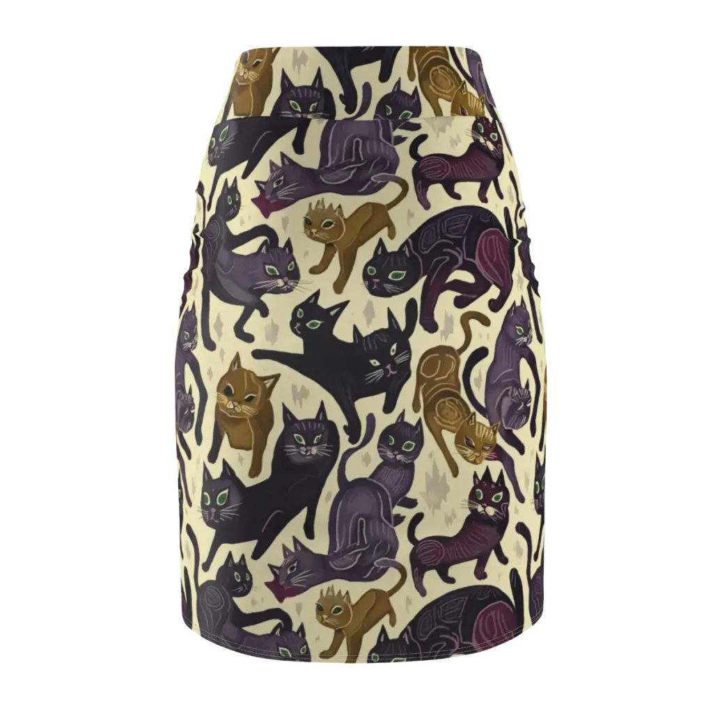 Whisker Nocturne on Pencil Skirt — Back
