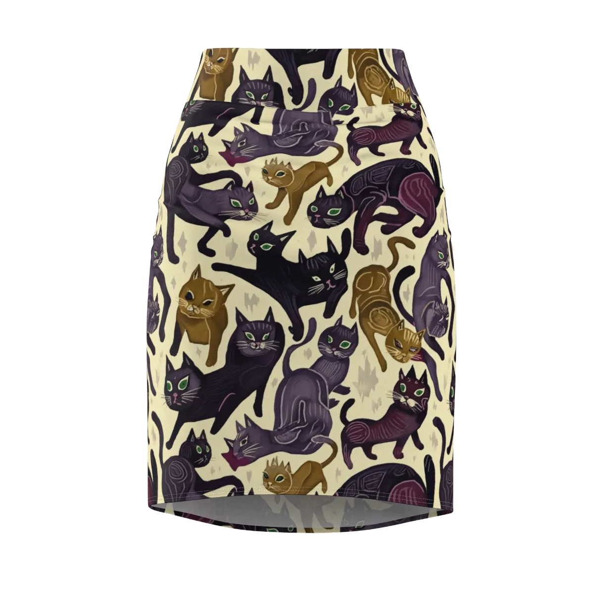 Whisker Nocturne on Pencil Skirt — Front
