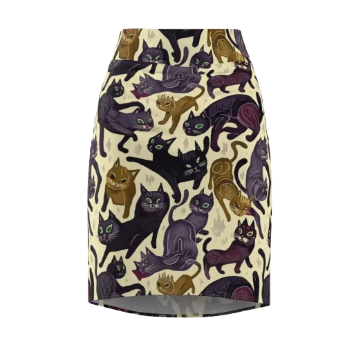 Whisker Nocturne on a Pencil Skirt