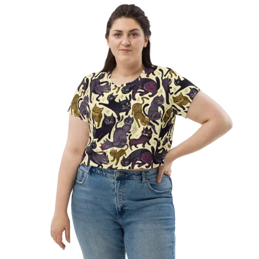 Whisker Nocturne on a Crop Tee