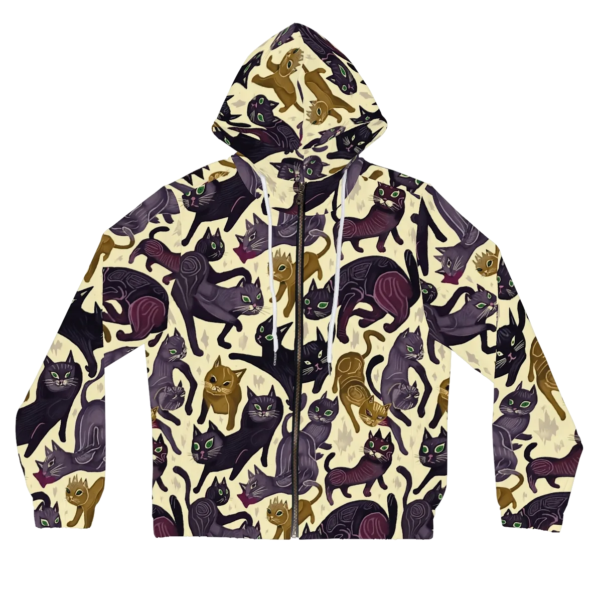 Whisker Nocturne on Women's Full-Zip Hoodie — Front