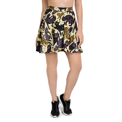Whisker Nocturne on a Skater Skirt