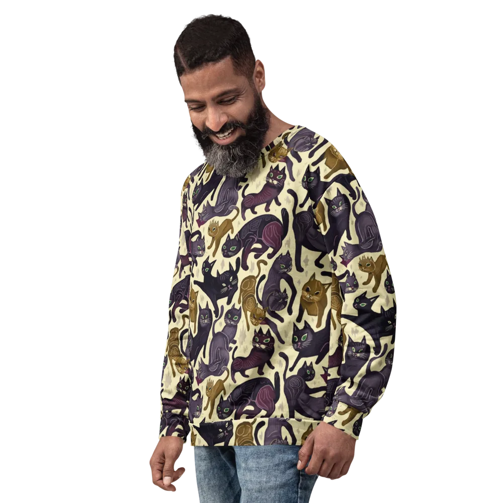 Whisker Nocturne on Sweatshirt — Left Front