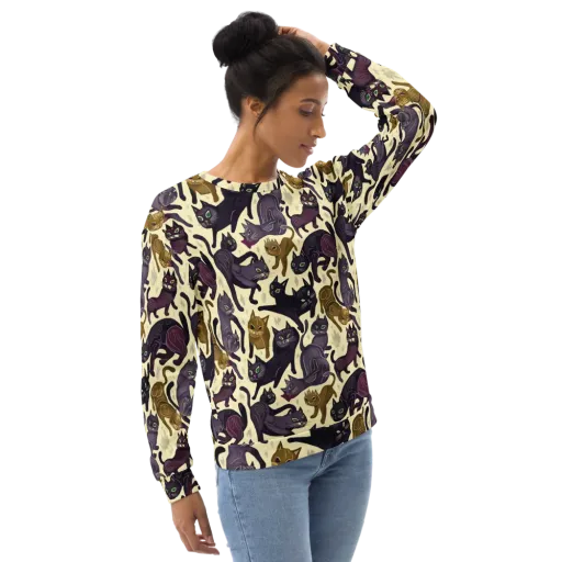 Whisker Nocturne on a Sweatshirt