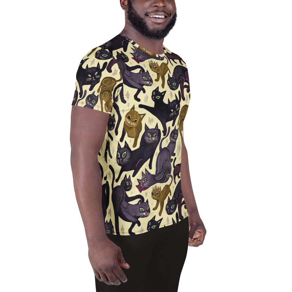 Whisker Nocturne on Men's Athletic T-Shirt — Right