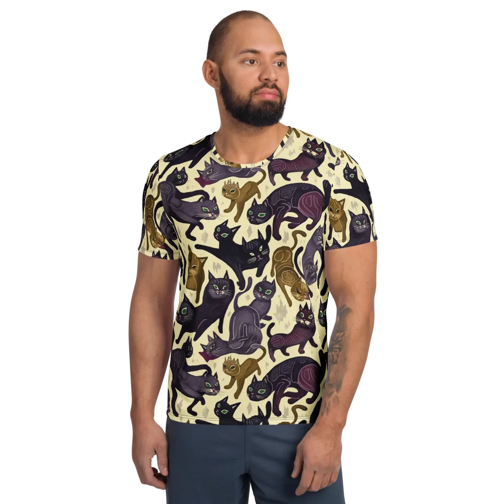 Whisker Nocturne on Men's Athletic T-Shirt — Front