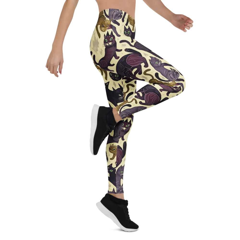Whisker Nocturne on Leggings — Right
