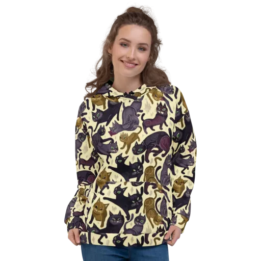 Whisker Nocturne on a Hoodie